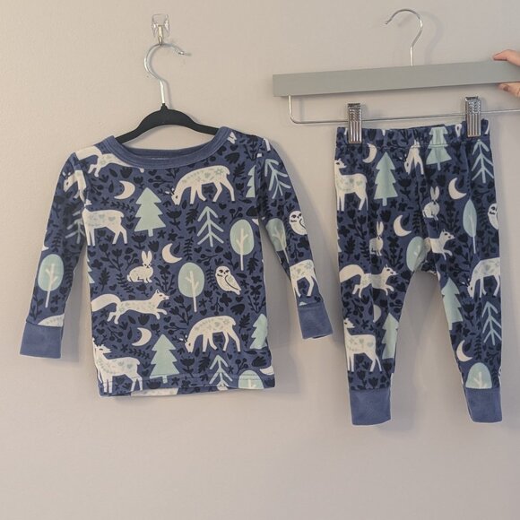 2/$20 💚 Cat & Jack Woodland Fleece Pajama Set | 12M - Picture 1 of 10